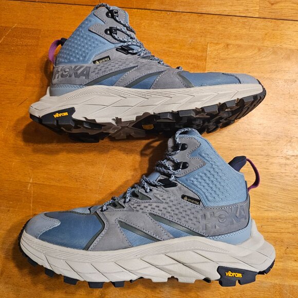 Hoka Anacapa Mid GTX Womens, Size 8B Gore-Tex, Blue, Form Insoles - Picture 1 of 16